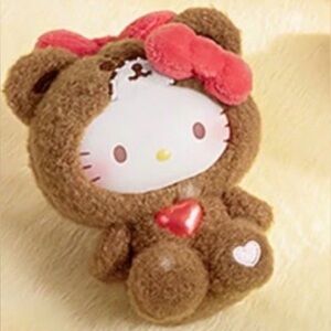 Top Toy- HELLO KITTY Teddy Pajamas Plush Keychain- Confirmed: Caramel Pajamas